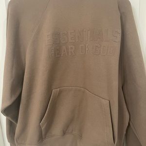 Fear of God Essentials Hoodie Wood